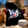 Atletico Madrid Print Blanket - Soft & Comfortable, for Bedroom, Travel, Sofa, Home Decoration - Birthday Christmas Gift for Friend