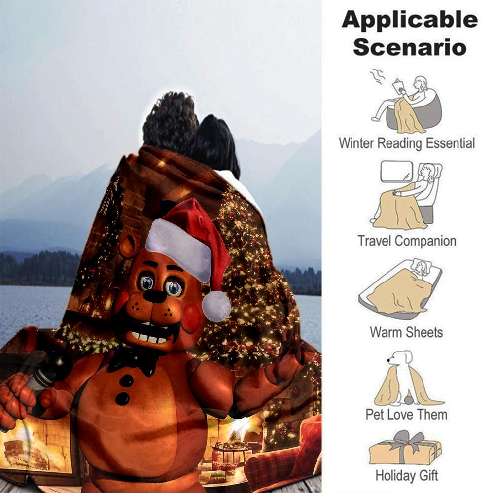 Christmas Freddy'S Party Blanket Soft Throw Blanket For Home Bedroom Bed Sofa Travel Office Solid Christmas Blanket