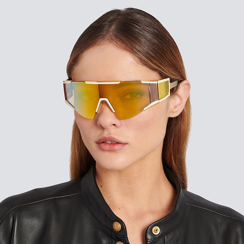 Fashion Shield Sunglasses Women Men Oversized Windproof Punk Sun Glasses One Peice Goggles Luxury Brand Shades Sport Uv400