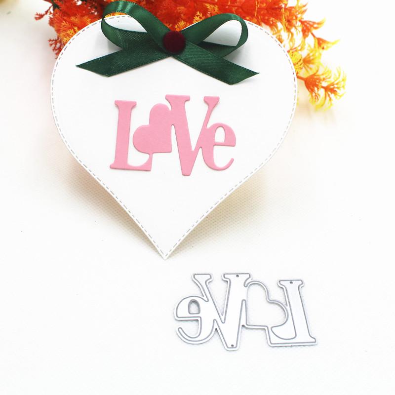 LOVE Металлический тисненный штамп для резки DIY Puzzle Углеродистая сталь для резки