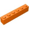 Classic Bulk Brick Block 1x6, 100 Piece Full Transparency Brick 1x6, Compatible with Lego Parts and Pieces 3009, Creative Play Set - Compatible with