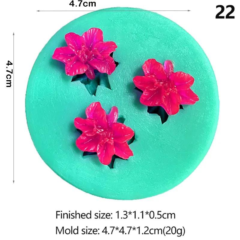 Mini Flowers Series Silicone Mold DIY Handmade Fondant Cake Baking Chocolate Sugar Cake Tool Resin Polymer Clay Making Mould
