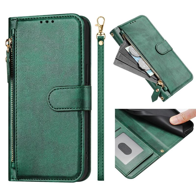 Flip Case for Vivo S16 S16E S17 S17T S18 S19 X100 X100S X200 Pro Mini 5G Leather Wallet Cover Card Slot Bag Zipper Casing