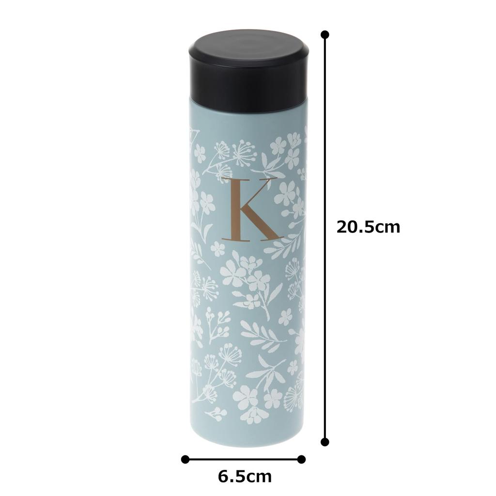 Maebata Fluffy Veil Initial Stainless Steel Bottle 370ml 68611 Ultra-Lightweight (K)