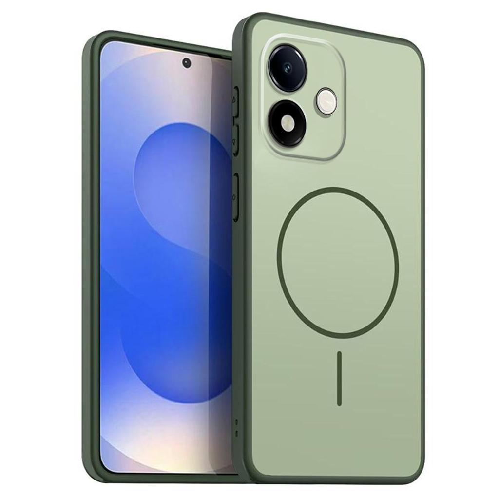 Однотонный матовый чехол из ТПУ для Xiaomi Redmi Note 17 5G 17 4G с декоративным принтом кольца в стиле MagSafe