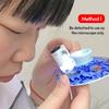 Universal Clip Type Microscope 100x Magnifying Glass with Phone Clip Built-in LED Light UV Currency