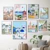 Nordic Vintage Travel City Poster Paris Lisbon Japan Landscape Art Canvas Painting Housewarming Gift Wall Pictures Home Decor No Frame