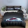 "Mountain Logo with Ice Design on Dark" Print Bedding Set Duvet Cover Pillowcases (1* Duvet Cover 2* Pillowcases Do Not Include Comforter)
