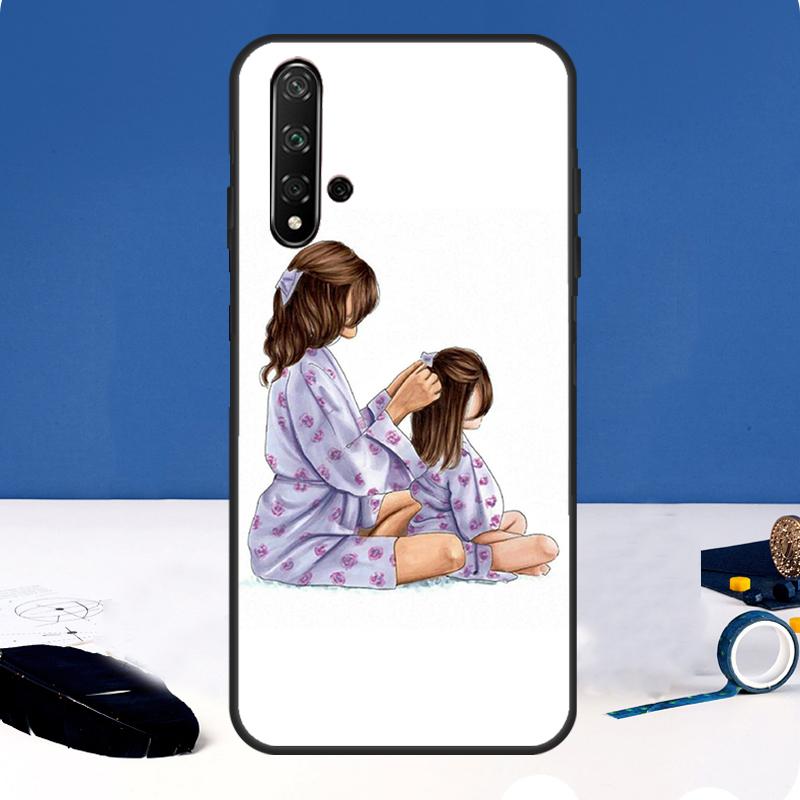 Чехол 'Мама и Дочь' для Huawei P30 Pro P20 P40 Lite Nova 9 10 SE 11 3i 7i 8i 11i Y91 Y60 Y70 Y61 Y90