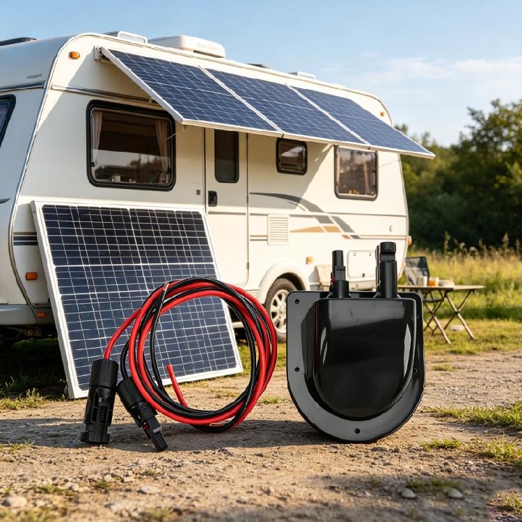 Фотовольтаическая кабельная коробка для входа кабеля в RV, крышка из АБС-пластика, кабельный ввод, коробка для установки проводки солнечных панелей на крыше кемпера