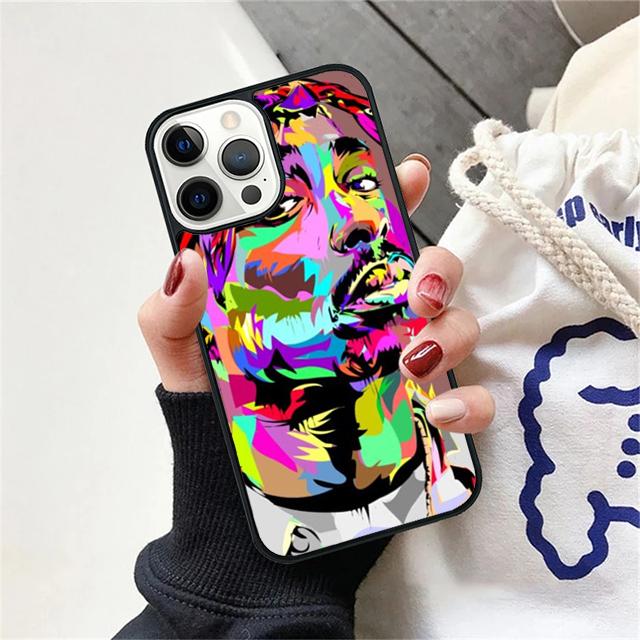 2Pac Tupac Shakur Hip Hop Rapper Phone Case Cover For iPhone 17 Air 15 16 14 13 12 Pro Max 11 Pro Max Plus Coque
