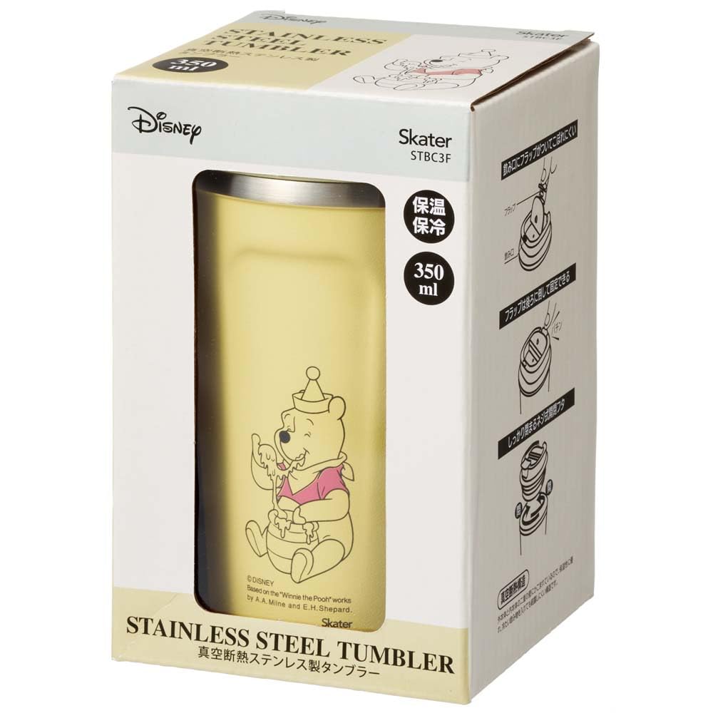 Skater Coffee Tumbler 350ml Insulated Stainless Steel Tumbler Mug Disney Winnie the Pooh Cafe STBC3F-A