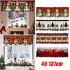 1PC Semi-Sheer Easy Install Swag Valance Atmosphere Scarf Xmas Bedroom No-Drill Christmas Festive Valance Holiday 137x45cm