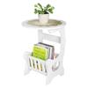 22 X 20 X 44cm Mini Round Side Table Nightstand End Table for Living Room Bedroom Space Saving