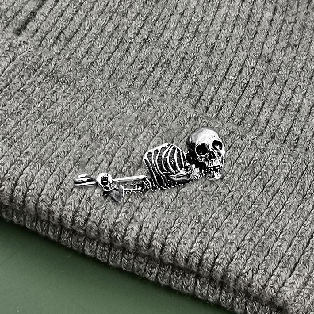 Vintage Skull Brooch Pin Metal Unique Personality Designs for Women Men Unisex Hat & Clothing Decorative Accessories