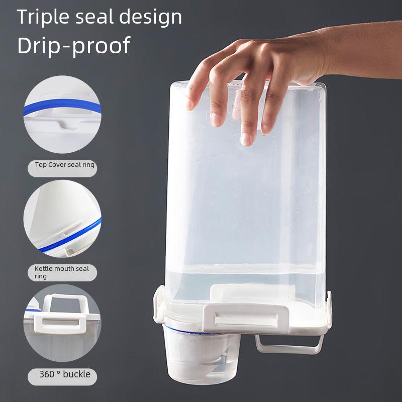 Ведро для хранения моющего средства для стирки из пластика с крышкой - герметичный контейнер для стирального порошка