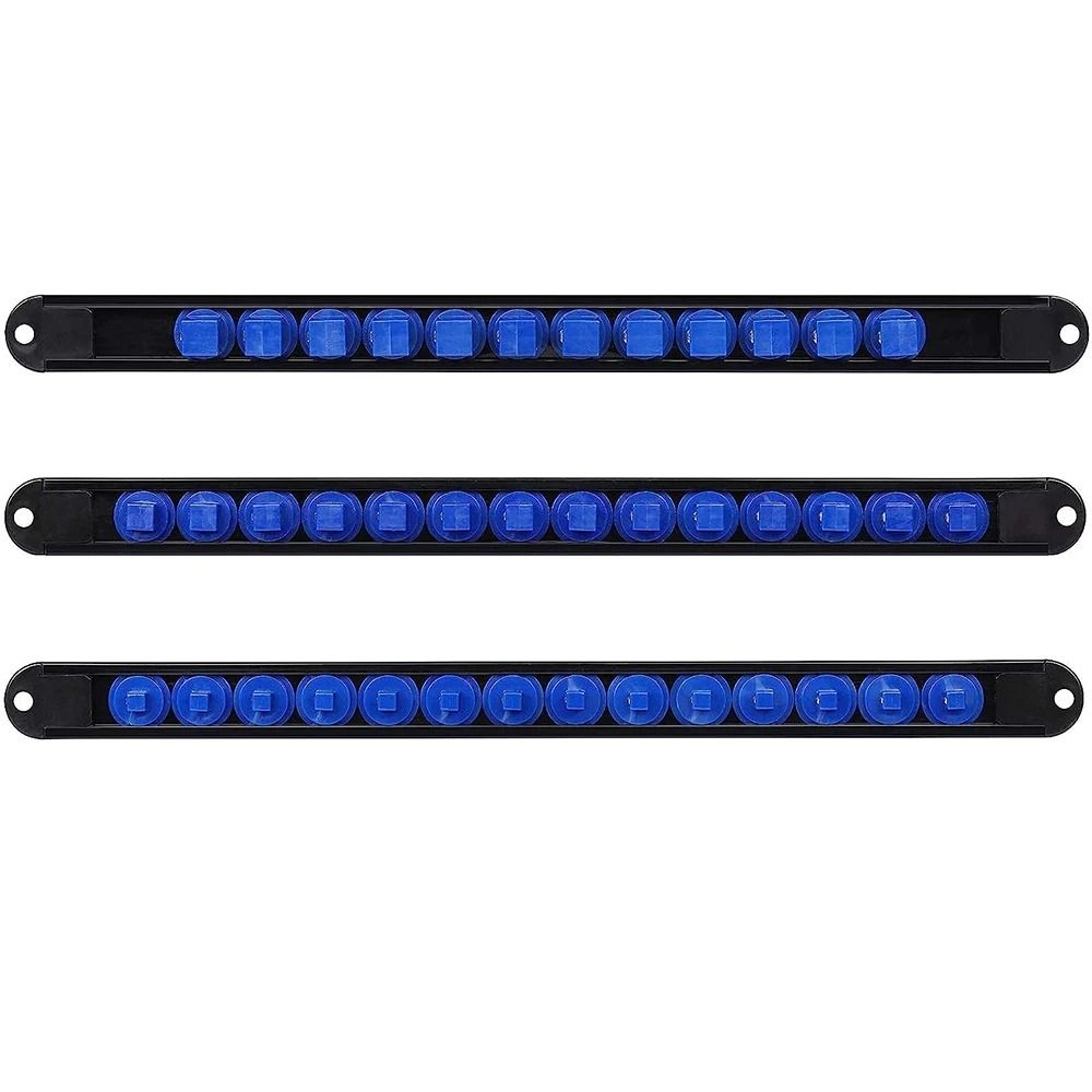 360° Swivel ABS Socket Organizer 1/4Inch 3/8Inch 1/2Inch Socket Clip Rail Holder