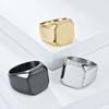 Мужское глянцевое кольцо-печатка квадратной формы 16 мм, модное и персонализированное кольцо 2025
