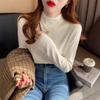 Semi-turtleneck Bottoming Shirt, Femininity Inside, Autumn and Winter New Versatile Long-sleeved Knitted Sweater, Slim-fitting Black Sweater