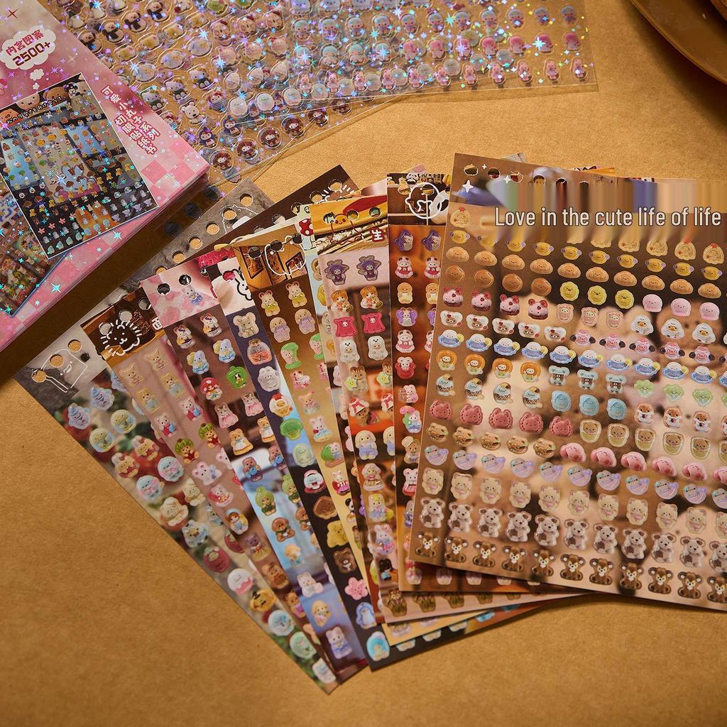 Early Mo Little Nose: Cute Dumpling Die-Cut Sticker Book - Vintage Showa Style for Collage and Journaling