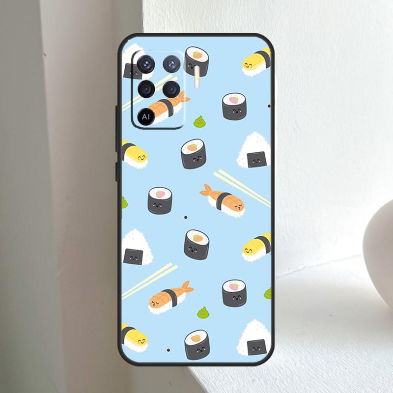 Японская еда Суши Для OPPO A80 A60 A40 A5 A6 Pro A15 A17 A57 A16 A76 A96 A18 A38 A58 A78 A98 A54 A74 A94 Чехол