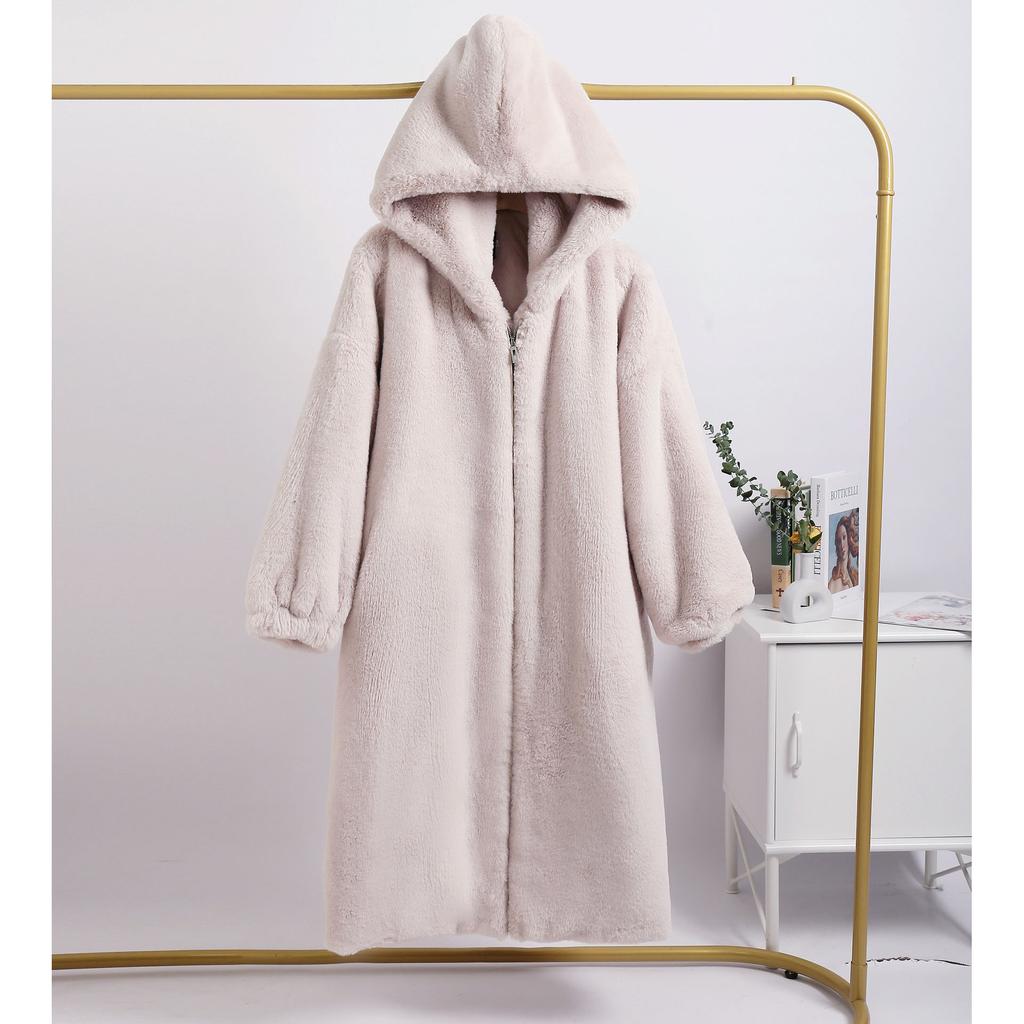 Winter Oversize Faux Fur Coat Winter Jackets Long Fur Jacket Hooded Overcoat Women Parka Thick Warm Plush Coat
