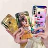 Cute Cat Cover For Tecno Camon 17 Case CG6 CG6j Silicone Soft Protection Shell For Tecno Camon 17 Camon17 Back Cover Casing 6.6"