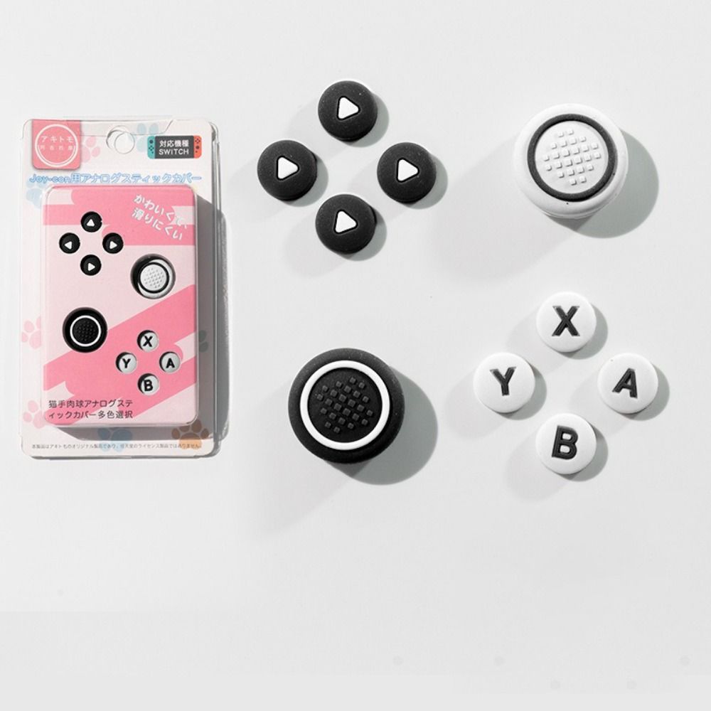 Soft D-pad Cross Button Colourful Thumb Stick Grip Cover Protector for Switch Oled NS Joy-con