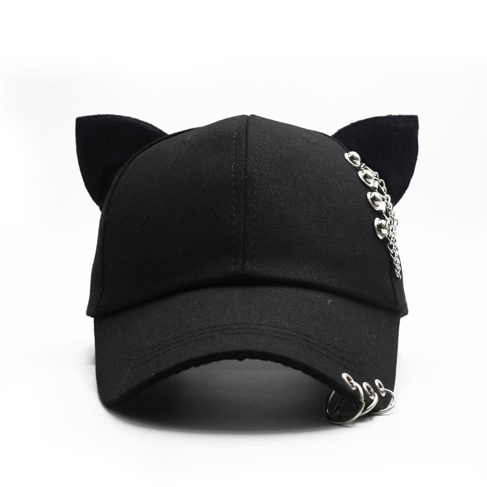 Metal Charm Camping Hat Black Parent Child Hat Casual Baseball Cap Unisex