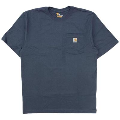 Carhartt K87 Bluestone Футболка с коротким рукавом, карманом, классическая, свободного кроя, размер XL, мужская, рабочая одежда, посадка, [б/у]