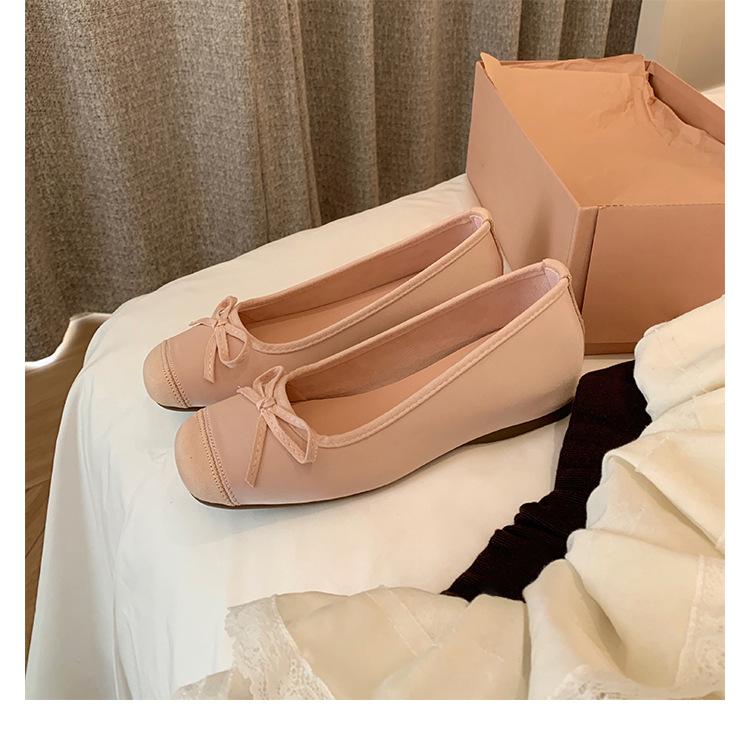 Версия из коровьей кожи~ Серебристая кожаная обувь-балетки с квадратным носком и французским ремешком Мэри Джейн, с бантом, одинарная обувь, женская обувь на плоской подошве