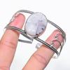 Natural Moonstone Gemstone 925 Sterling Silver Cuff Bangle Adjustable P7k18