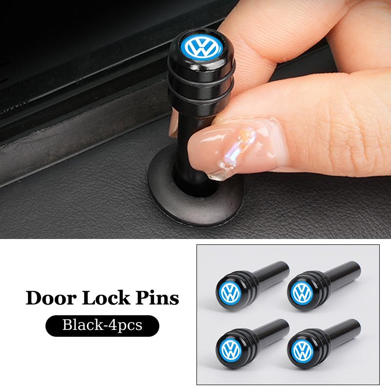 Car Door Lock Pins Metal Door Lock Pull Pin Cover Key Accessories For Volkswagen VW Polo Golf 6 7 8 Jetta Tiguan Touran T-ROC zf4