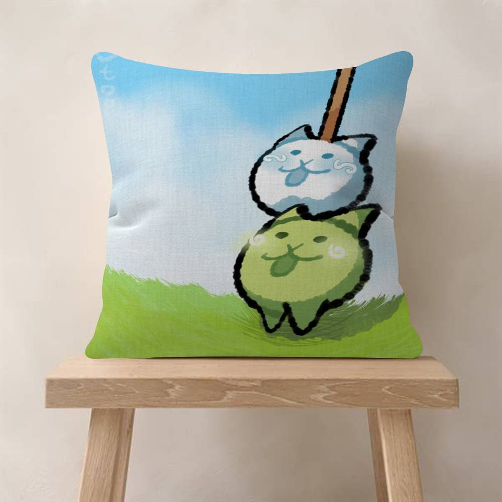 Game BBattle Cats Anime Cushion Cover Car Throw Pillow Case For Sofa Car Christmas Gift 40x40cm 45x45cm