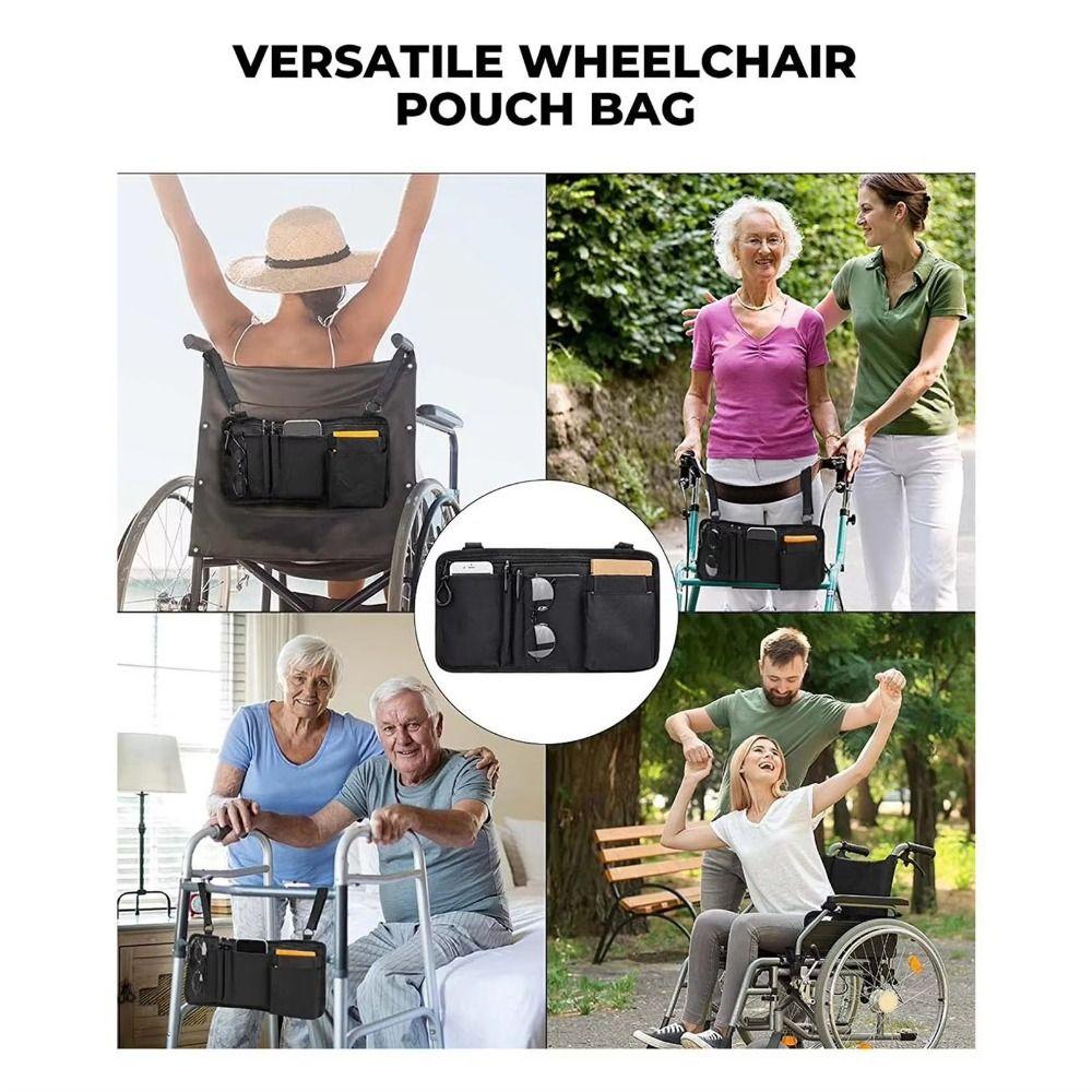 Large Capacity Wheel Chair Hanging Bag Wear-Resistant Mobility Scooter Bag Office Chair