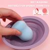Soft Silicone Makeup Brush Cleaner Folding Powder Puff Cleaning Bowl Eyeshadow Brush Cleaning Pad Beauty Tools Portable Washing