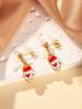 High-End Christmas Series Stainless Steel Earrings - Versatile Gift and Decoration