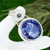 Natural Sodalite Gemstone Indian Jewelry 925 Sterling Silver Pendant For Women