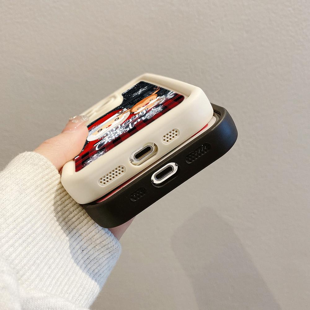 N108 Happy New Year Christmas Desig Soft Angel Eyes Phone Cases for Samsung S23 S24 Ultra S21FE A54 A34 A13 A14 A06 A24 Realme12 OPPO Shockproof Cover