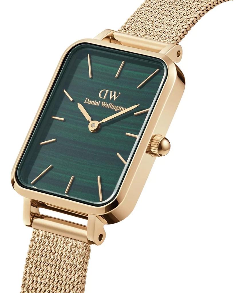 ЖЕНСКИЕ ЧАСЫ DANIEL WELLINGTON Quadro Pressed Evergold Изумрудные 20 мм DW00100561 + КОРОБКА (zw505m)