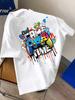 Game Time T Shirt Gamer Gaming Video Top Casual Vintage Washed Designer Clothes Stretched Graphic Unisex Fashion Comfortable