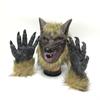 Creepy Wolf Costume Halloween Cosplay Wolf Mask Werewolf Claws Set Gloves Terror Devil Fancy Headdress Prank Props Wolf Headgear