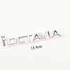 3D ABS Self Adhesive Chrome Balck Letters Logo Octavia Emblem Car Rear Trunk Sticker Badge Auto Accessories
