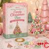 DIY Christmas Tree Beaded Ornament Kit Handmade Sparkling Holiday Craft Set with Beads, Wire, and Tools for Family Fun 
