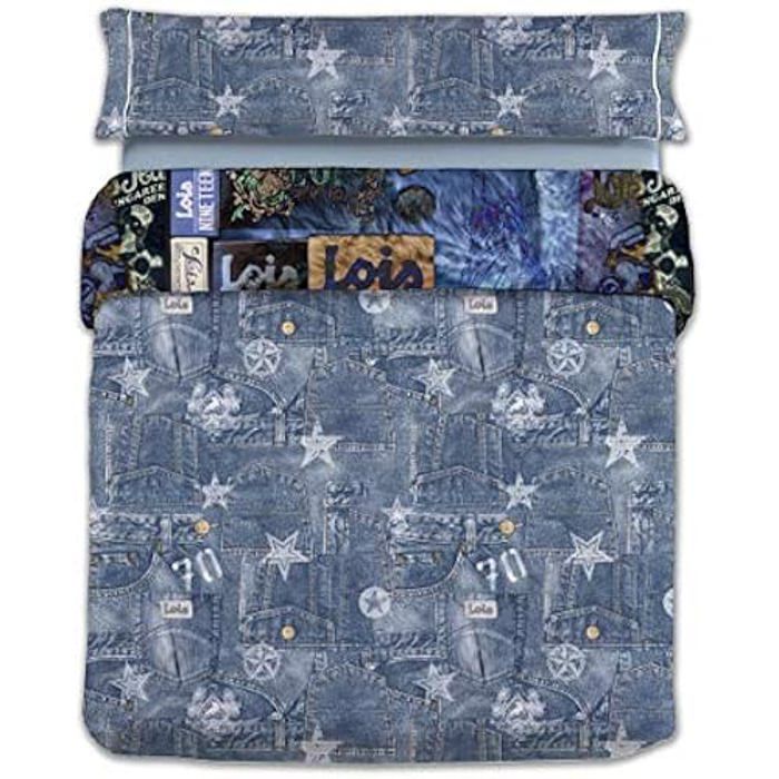 Комплект постельного белья - LOIS - Ткани Reina - Испанское качество изготовления - Хлопок - Синий