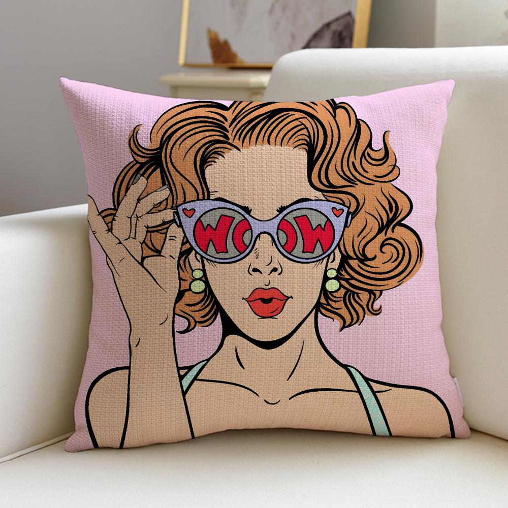 Roy Lichtenstein Womens Tears Cushion Cover Breathable and skinfriendly linen pillowcase square removable and washable cushion