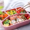 Wheat Straw Divided Lunch Box Square Four Box Bento Box Wheat Fiber Fast Food Box Portable Lunch Box for Work Travel