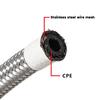 AN4 AN6 AN8 AN10 AN12 Fuel Line Hose,Nylon Braided Fuel Line Hose with Stainless Steel Mesh Reinforce Black