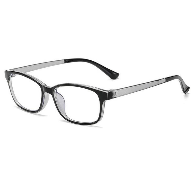 Square Nearsighted Glasses Sun Gray Prescription Eyeglasses 0 To -6.0  Blue Light Glasses Fashion Plastic Black Gray Frame