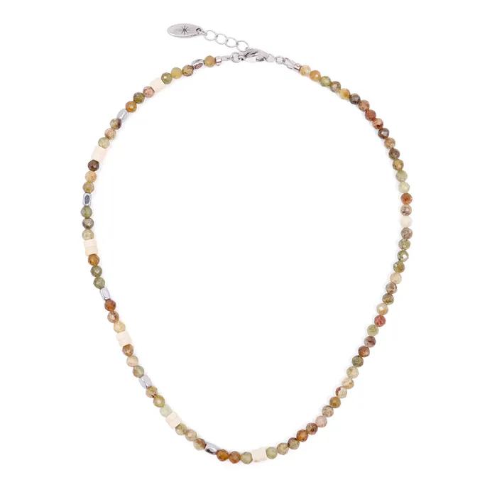 Многоцветное ожерелье с подвеской 'Earthstone Multi Ivory Point' (PLT-NL-070_BE)